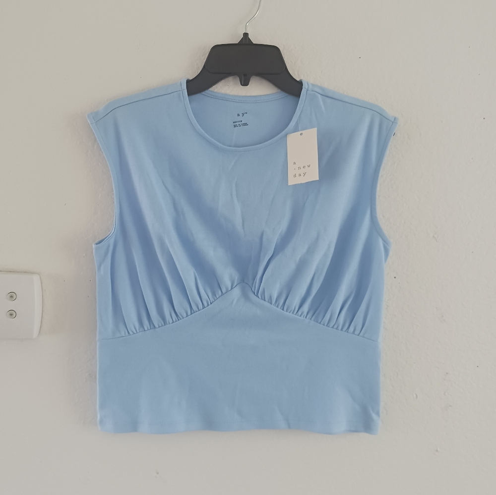 A New Day Cap Sleeve Cotton Top - Picture 2 of 7